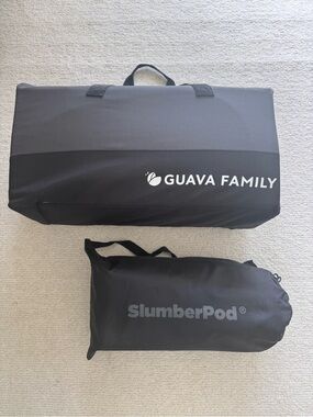 Guava Family Kids Black Travel Crib and SlumberPod Original